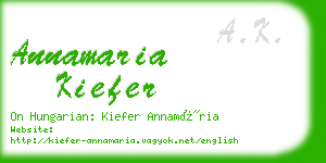 annamaria kiefer business card